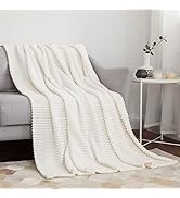 MIULEE White Throw Blanket Flannel Fleece Velvet Plush Bed Blanket as Bedspread/Coverlet/Bed Cove...