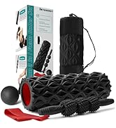 Joyenergy 5-in-1 Foam Roller Set for Deep Tissue Massage, Muscle Pain Relief, Improved Mobility, ...