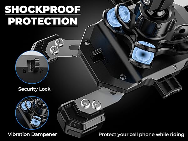 motorcycle phone mount anti-vibration