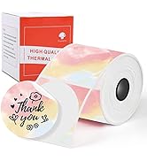 Phomemo Circle Labels - 50x50 mm Thermal Round Gradient Color Labels for Barcode, Logo, Gift, Tha...