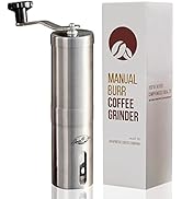 JavaPresse Manual Coffee Grinder with Adjustable Settings Stainless Steel Conical Burr Hand Coffe...