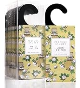 ROSE COTTAGE Large 12 Packs White Cotton Hanging Closet Deodorizer Air Freshener Long Lasting Sce...