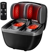 KNQZE 2 in 1 Shiatsu Foot and Calf Massager with Heat, Ottoman Foot Massager for Plantar Fasciiti...