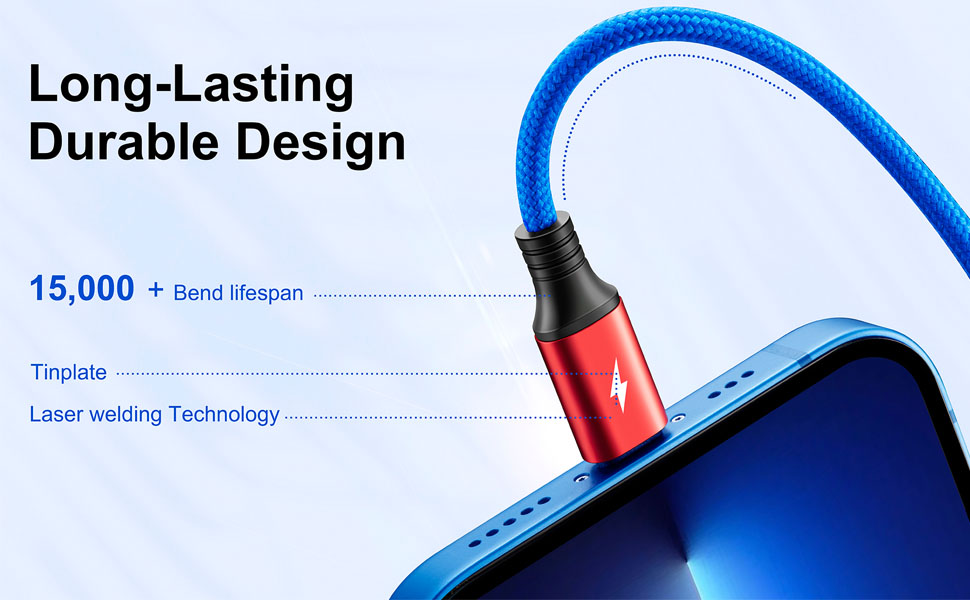 10ft 4-in-1 Long lasting durable design multi charger cable usb charging port fast charger