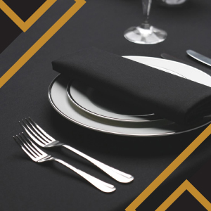 Cocktail Black Napkins