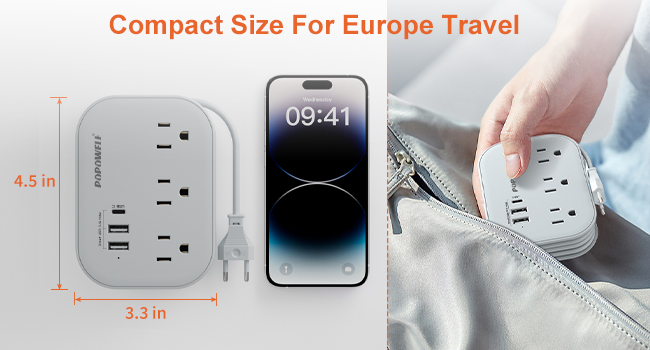 5 ft extension cord for Europe travel must have