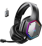 EKSA 2.4GHz Wireless Gaming Headset for PS5,PS4,PC,Switch,Mobile,Mac, Bluetooth Gaming Headphones...