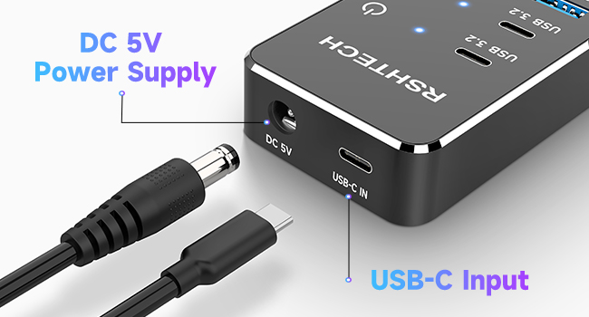 powered usb hub with power adapter