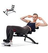 MERACH Ab Machine, Multi-Functional Adjustable Ab Trainer, Ab Workout Bench for Home Gym, Sit Up ...