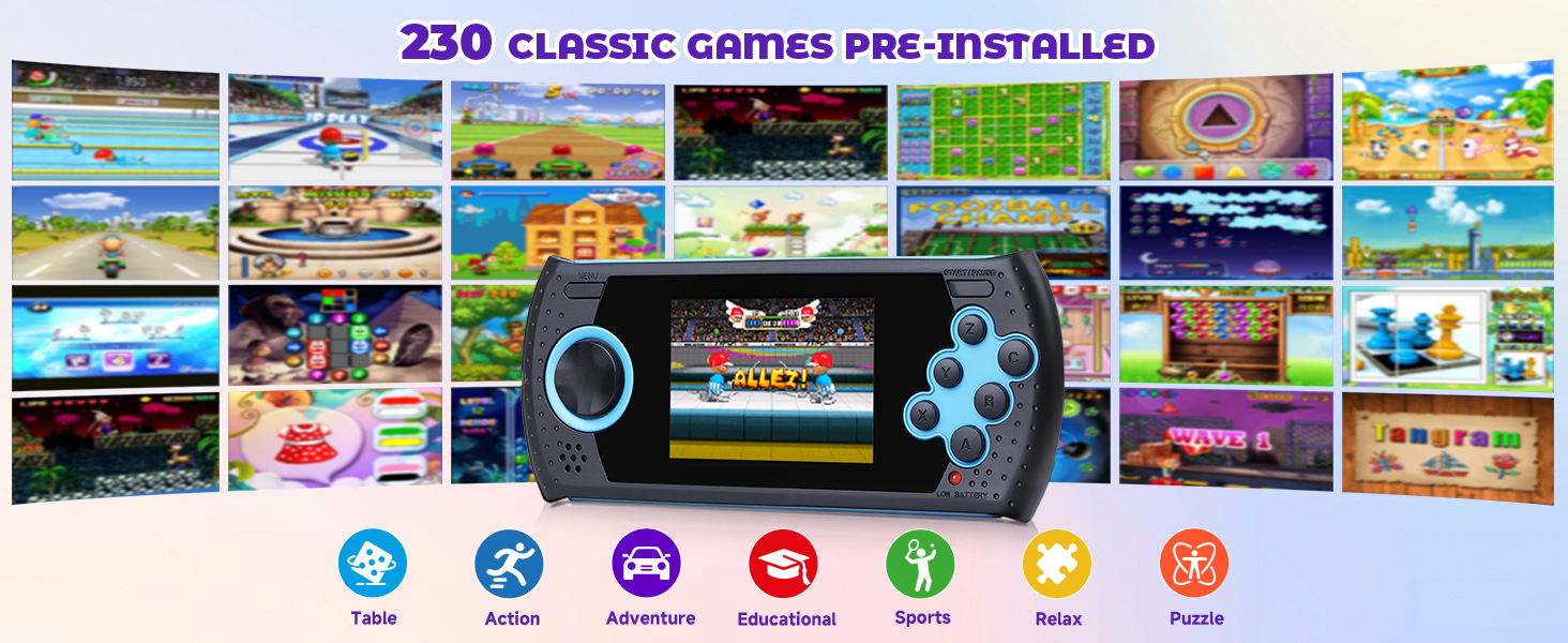 230 classic games pre-installed