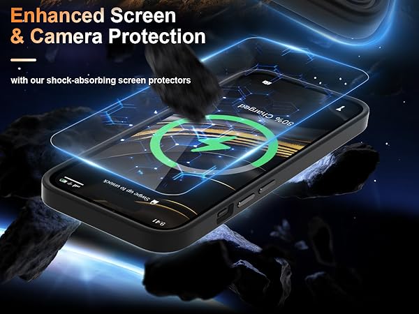 iphone 15 case with screen protector and camera protector