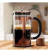 Veken French Press Coffee Maker 21oz 0.6 L, Single Serve Small Pot, Heat Resistant Thickened Boro...