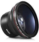 Lightdow 58MM 0.43x High-Definition Wide Angle + Macro Lens Attachment for Canon EOS Cameras - En...
