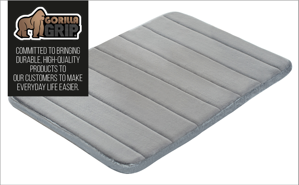 GG Striped Memory Foam Bath Mat Rug