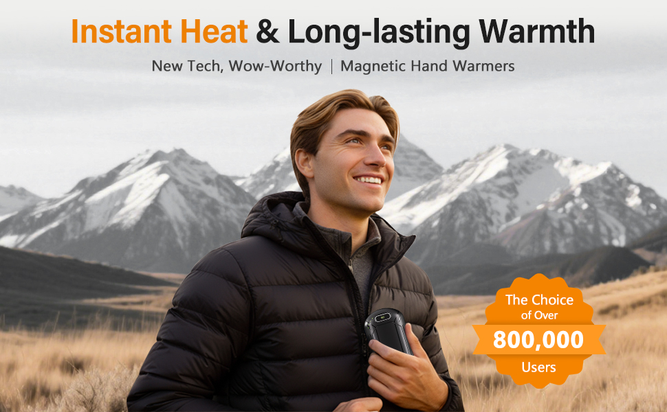 Magnetic hand warmer, a great helper for winter hiking and traveling.