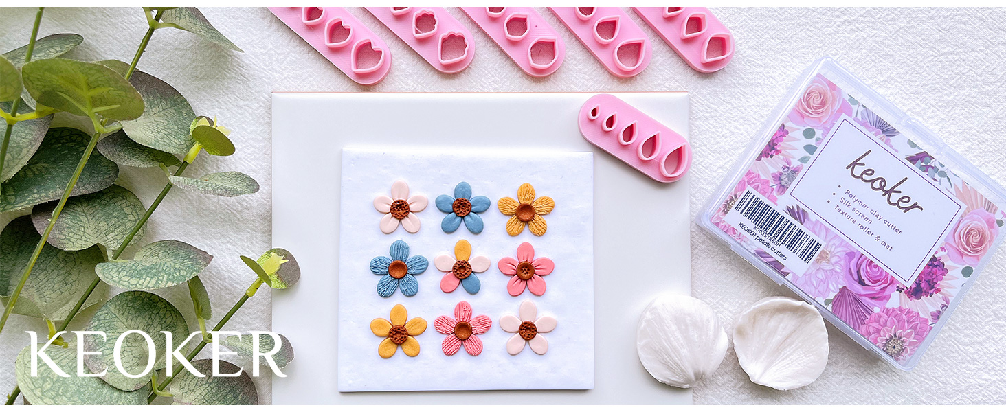 petals polymer clay cutters