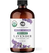 NaturoBliss Organic Lavender Essential Oil, 100% Pure Therapeutic Grade, Premium Quality - 1 fl. ...