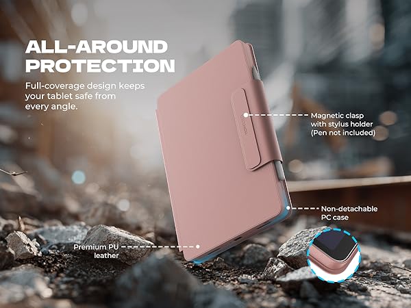 Dexnor for Samsung Galaxy Tab A9+ Plus Keyboard Case Ultra-light Magnetic Folio Keyboard Cover