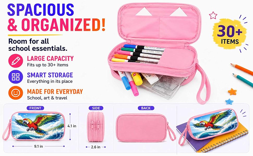 LARGE CAPACITY STORAGE FOR SCHOOL ESSENTIALS