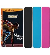 Kinesiology Tape Pro Sports (60 Precut Strips) Waterproof Breathable Athletic Elastic Muscles &amp; J...