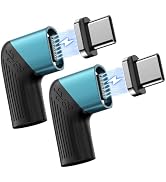 USB C Magnetic Adapter(2 Pack) 24Pins Magnetic USB C Adapter Straight,PD 240W Fast Charge,USB 3.1...