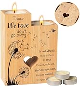 Sympathy Memorial Candlestick– Memorial Gift for we Love – Heartfelt Tribute Candle Holder for Re...