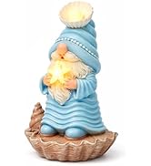 GIGALUMI Garden Gnomes, Solar Statue Outdoor Decor, Gnome Gifts Decoration with LED for Patio Yar...