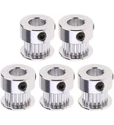 Saiper GT2 Timing Belt Pulley 20 Teeth Bore 8mm(5pcs), Aluminum Synchronous Wheel for 3D Printer