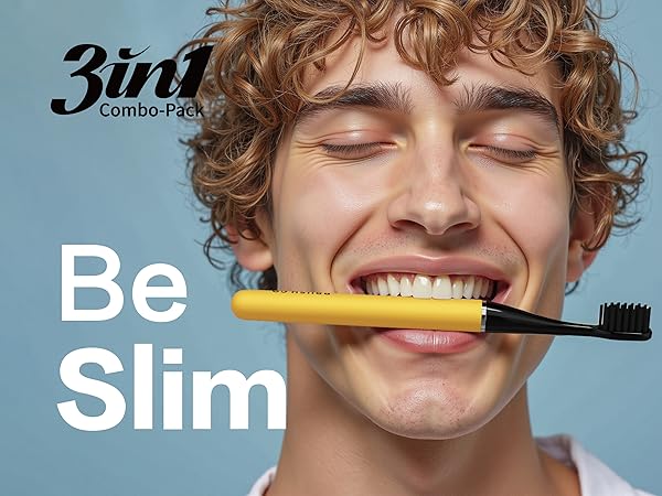 MIPOW BRUSH GO Slim i4 Slim Pro i4 Electric Toothbrush E-toothbrush Brush Head Sonic Vibrate Yellow