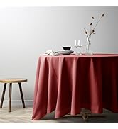 EVERLY 100% Pure Linen Round Tablecloth 70Inches for Dining,Buffet Parties,Picnic,Events,Weddings...