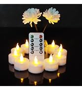 Jialine Led Tea Lights Candle with Remote Control,Long Lasting Battery Operated Led Tealight Cand...