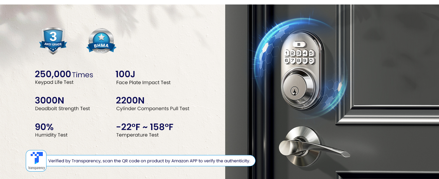 keyless entry door lock with handle 