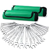 SK Combination Wrench Set, SAE 5/16" to 3/4", Metric 8 to 19mm, 23-Piece, SuperKrome Finish, Prem...