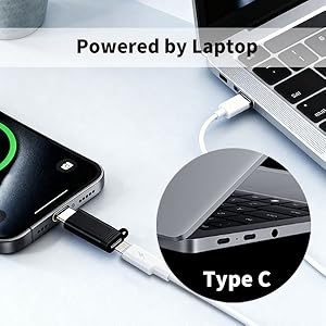 Charging from type c laptop to new iphone for a lightning cable