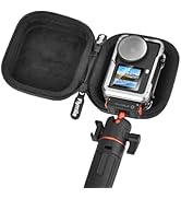 Flymile Action 6 Carrying Case (for Cage) + Screen Protector for DJI Osmo Action 6, Small Bag PU ...
