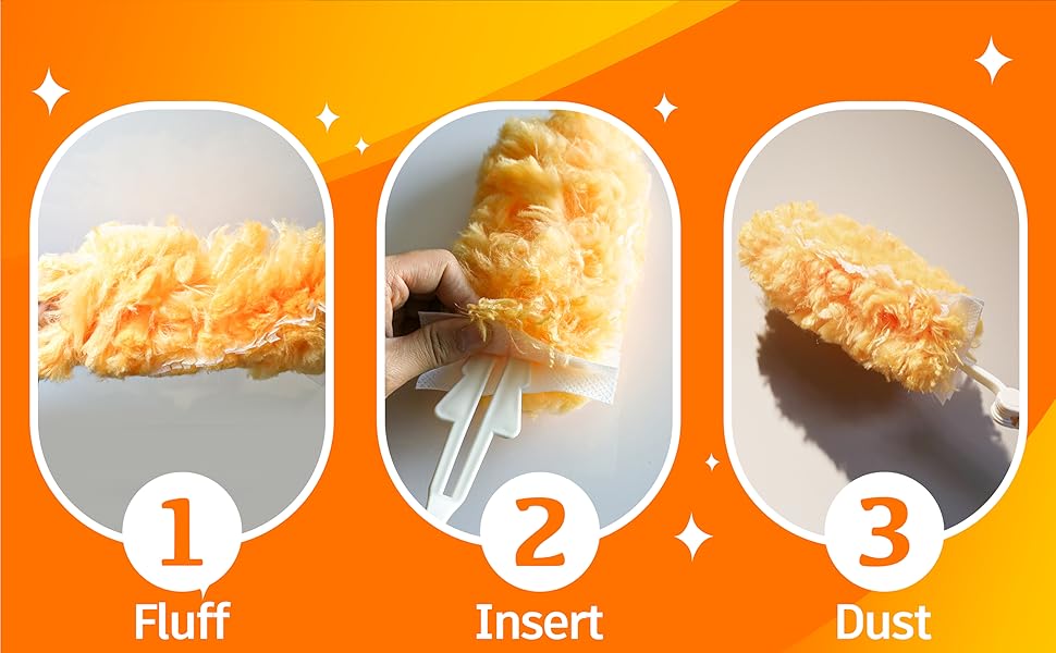 1 Fluff/2 Insert/3 Dust