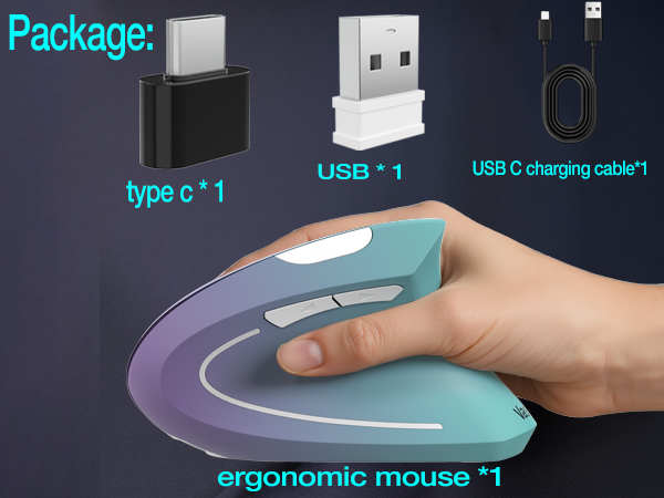 rechargeable vertical mouse