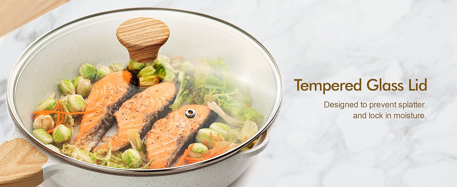 tempered glass lid prevent from splashing