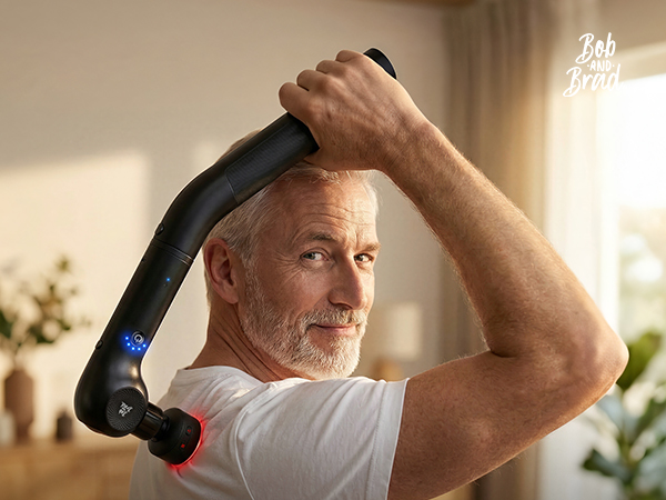 massage gun with red light