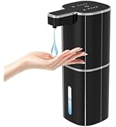 Automatic Liquid Soap Dispenser, Touchless Hand Soap Dispenser, USB Rechargeable, 4 Adjustable Le...