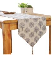 CosyAurora Mulberry Trees Linen Table Runner