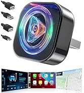 TICARVE Wireless CarPlay Adapter for Apple iPhone&amp; Android Auto Connection for Convert Wired to W...