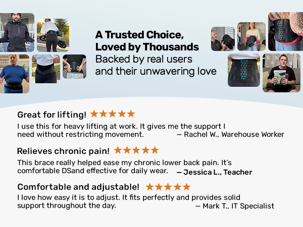 7 Stays Ergonomic Support Brace with Comfortable 3D Pad