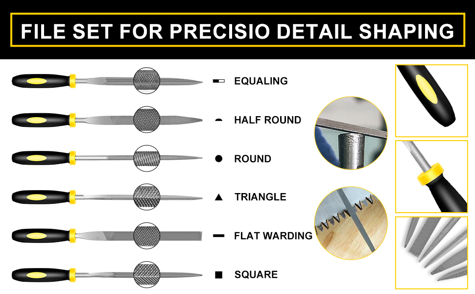 6pcs Metal Needle File Set
