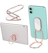 Attom Tech Double-Folding Phone Ring Holder 360° Rotation Zinc Alloy Metal Pink Finger Ring Buckl...