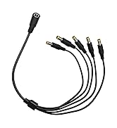 DC Power Splitter Cable 5.5x2.5mm 3-Pack, 1 to 5 Way 18AWG 12V/24V 10A High Current Compatible wi...