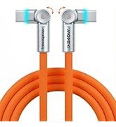 chubbycable Chubby RotateX 240W Dual 180° Rotating Fast Charging Cable with LED Light Soft Silico...