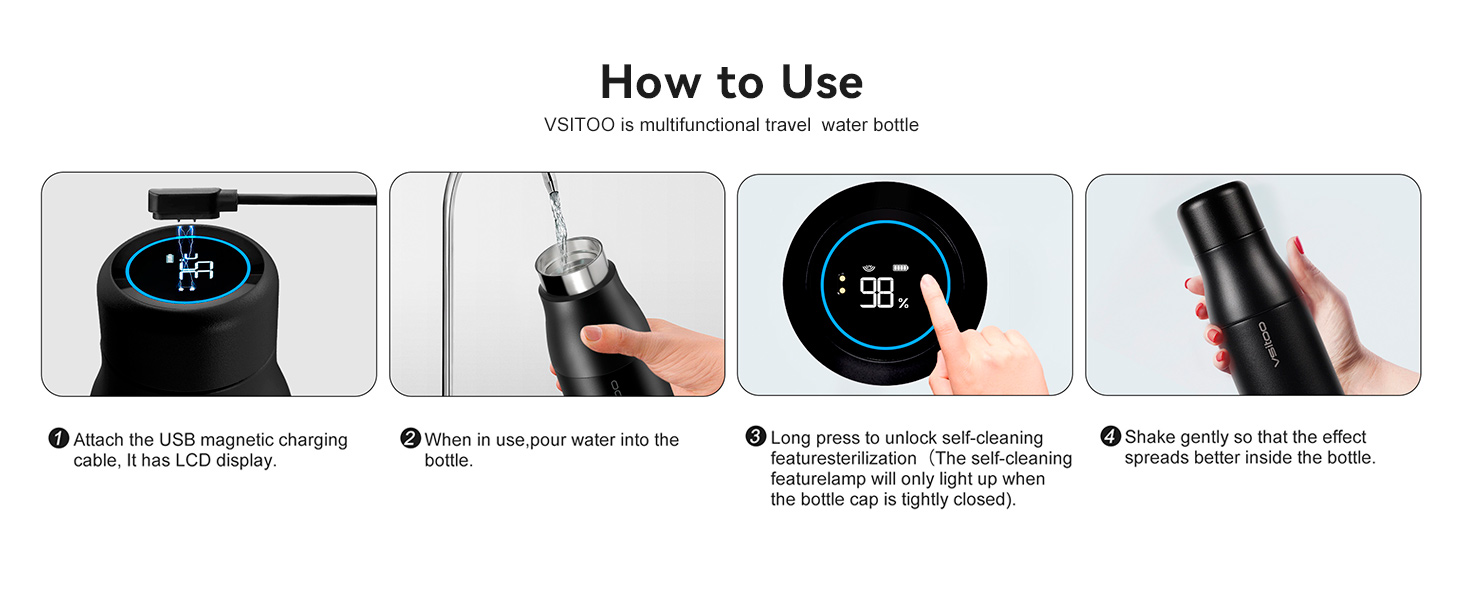vsitoo travel water bottle