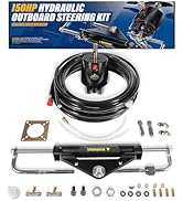 Camoo 150HP Hydraulic Outboard Steering Kit Boat Marine System, Built-in Two-Way Lock Cylinder, 2...