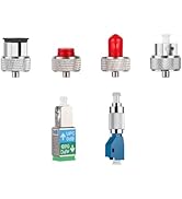 6 Types of Fiber Optic Connector - Single Mode FC Male to LC Female VFL Fiber Optic Adapter, OTDR...